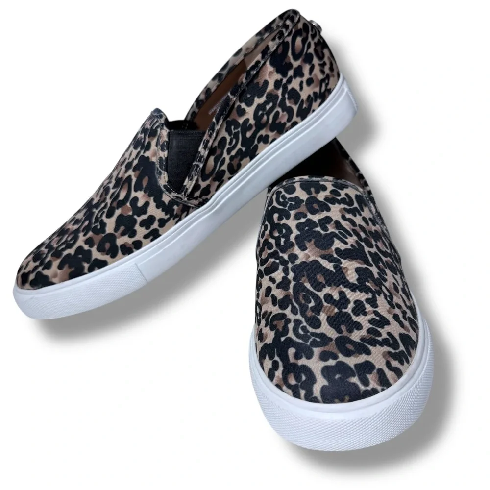 Steve Madden Leopard Print Slip On Casual Sneakers Size 9.5M